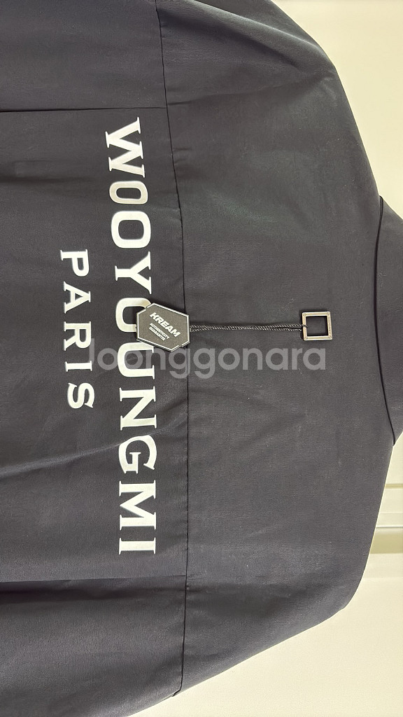 우영미 블랙 코튼 로고 셔츠(25ss, 46size)--4