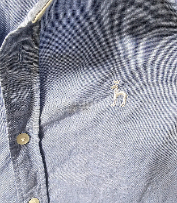 헤지스키즈 145사이즈 블루색 셔츠 남방--2