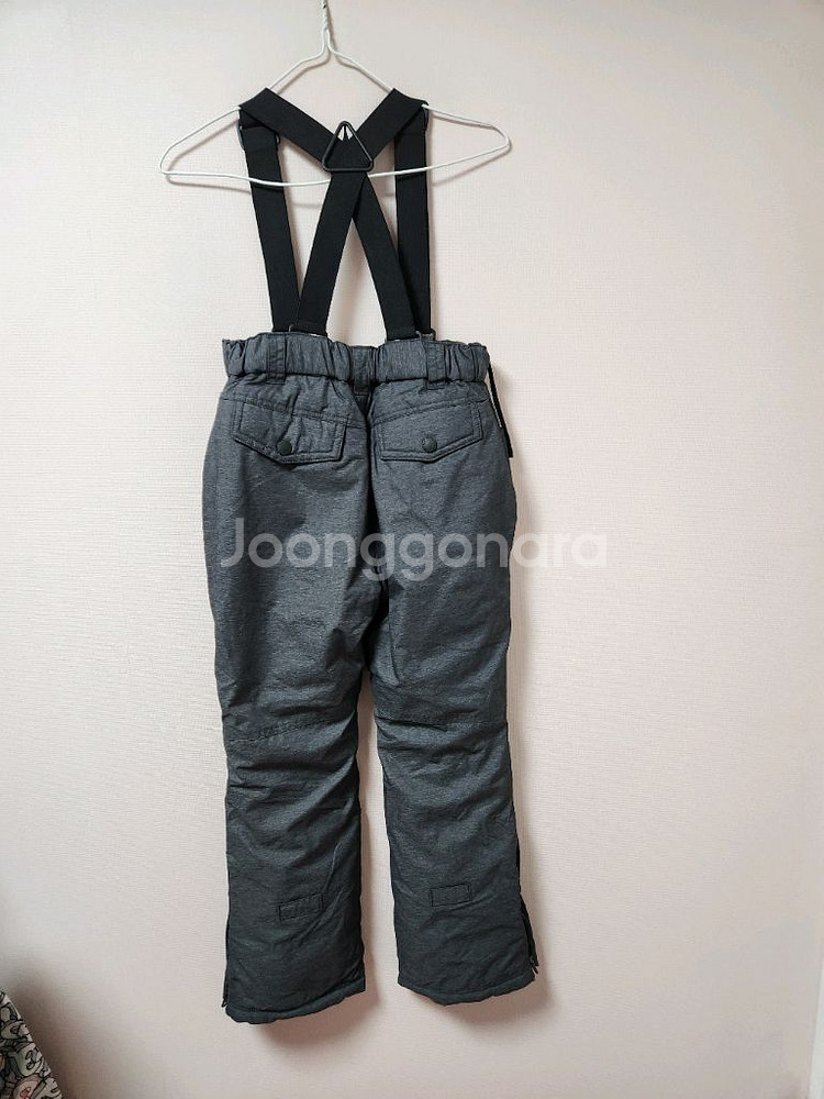 140사이즈 유솔 그레이 검정멜빵 스키복 하의 바지--1
