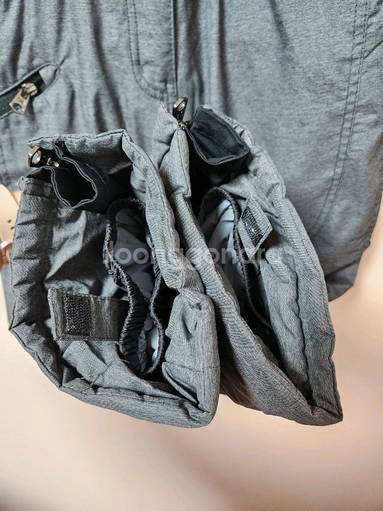 140사이즈 유솔 그레이 검정멜빵 스키복 하의 바지--4