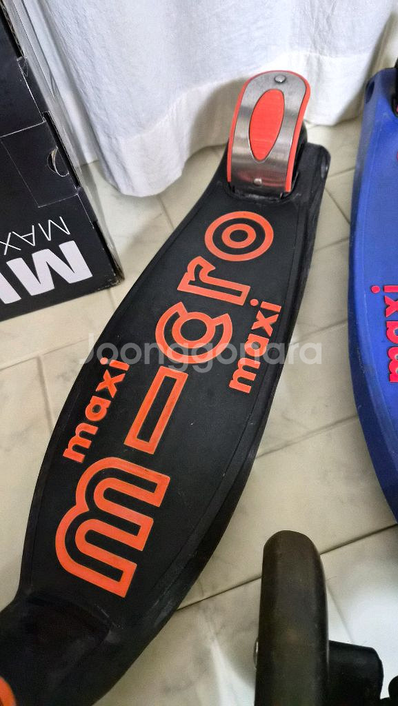 마이크로 맥시 LED 킥보드 블랙/블루--2