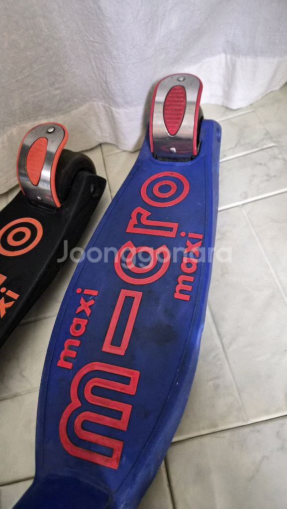 마이크로 맥시 LED 킥보드 블랙/블루--6