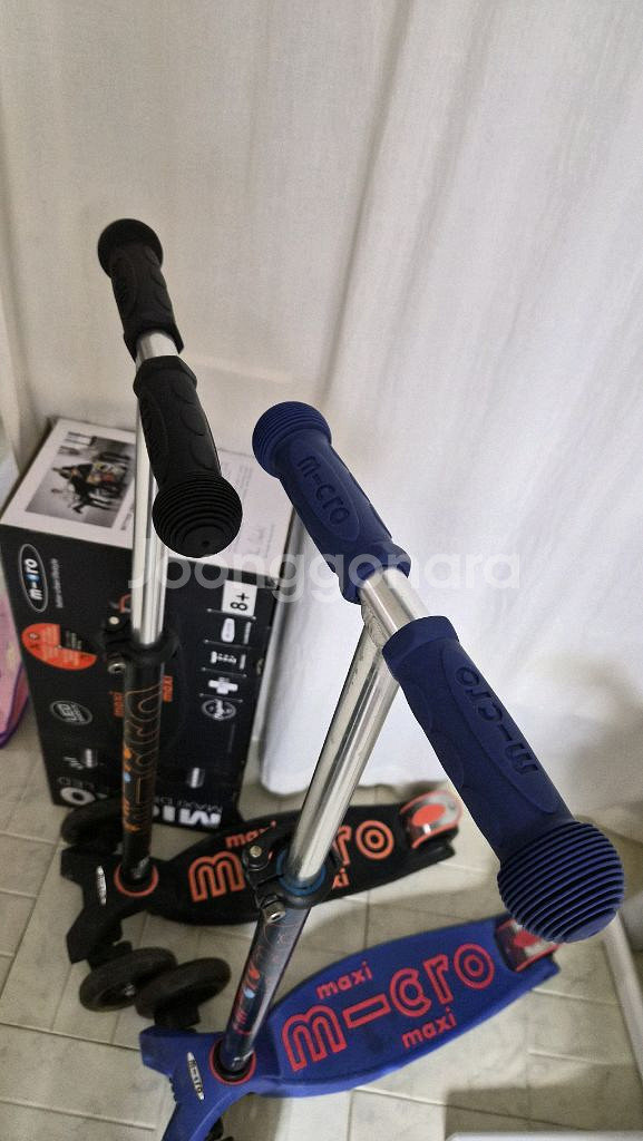 마이크로 맥시 LED 킥보드 블랙/블루--7