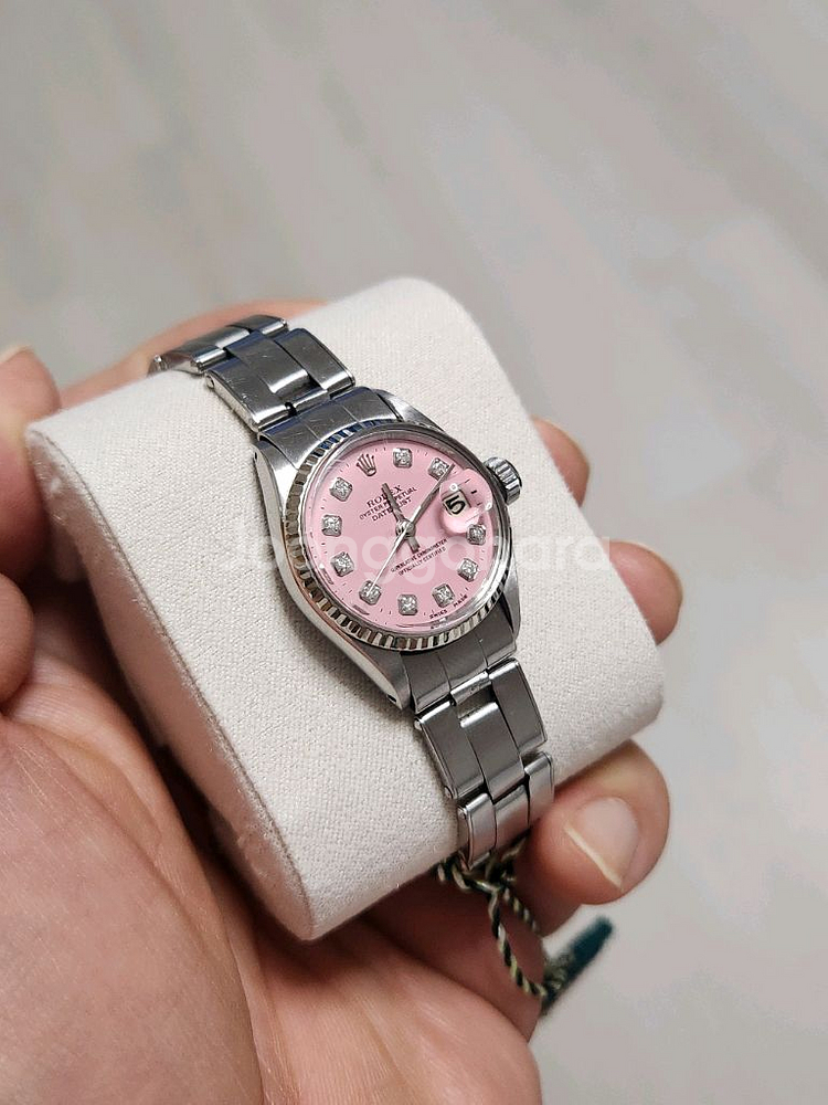 정품로렉스 6517 오이스터 파스텔핑크 10P 천연다이아셋팅 26mm 판매합니다--3