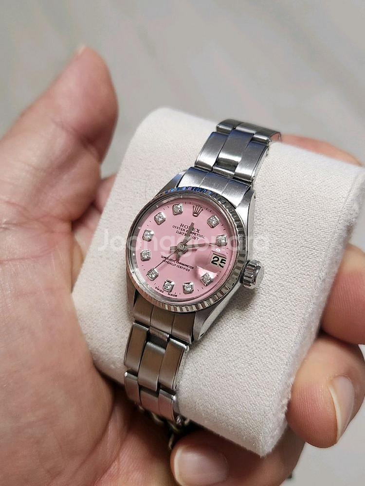 정품로렉스 6517 오이스터 파스텔핑크 10P 천연다이아셋팅 26mm 판매합니다--2