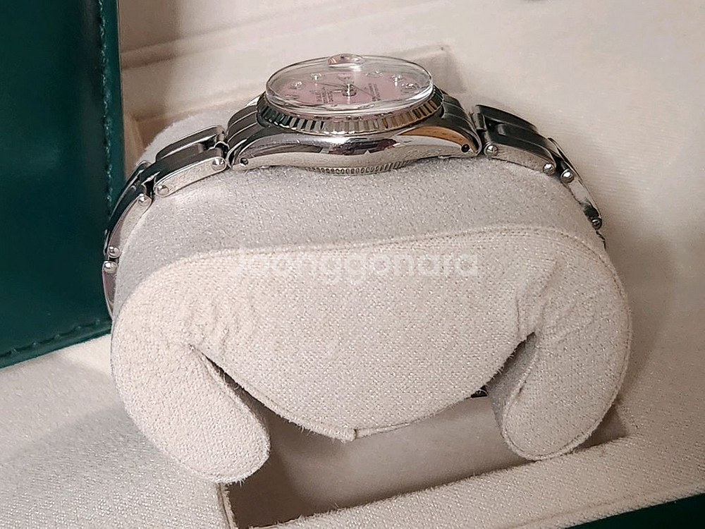 정품로렉스 6517 오이스터 파스텔핑크 10P 천연다이아셋팅 26mm 판매합니다--5