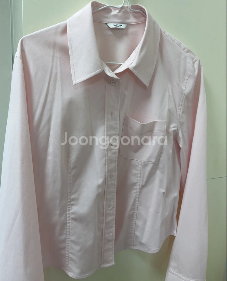 시스티나 코튼 크롭 셔츠--1