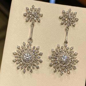 18k 렉스다이아몬드 스노우퀸 귀걸이