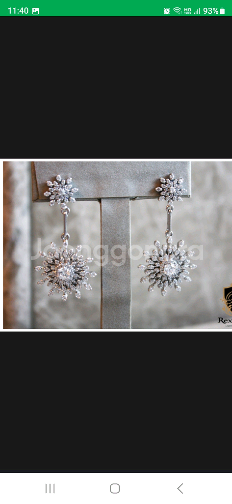 18k 렉스다이아몬드 스노우퀸 귀걸이--1