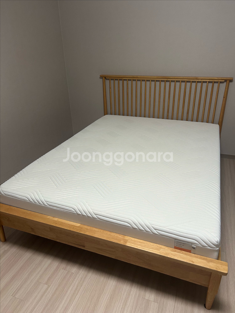 템퍼 매트리스+원목 프레임(퀸 사이즈)--0