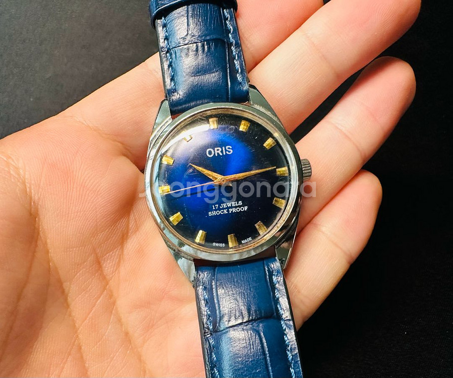 오리스 블루 다이얼 빈티지 오토매틱 시계 판매--0