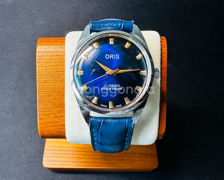 오리스 블루 다이얼 빈티지 오토매틱 시계 판매--1