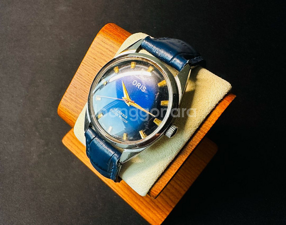오리스 블루 다이얼 빈티지 오토매틱 시계 판매--2