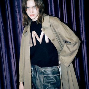 타임 시퀸 로고 니트 탑 랑방 마인 더캐시미어 시스템