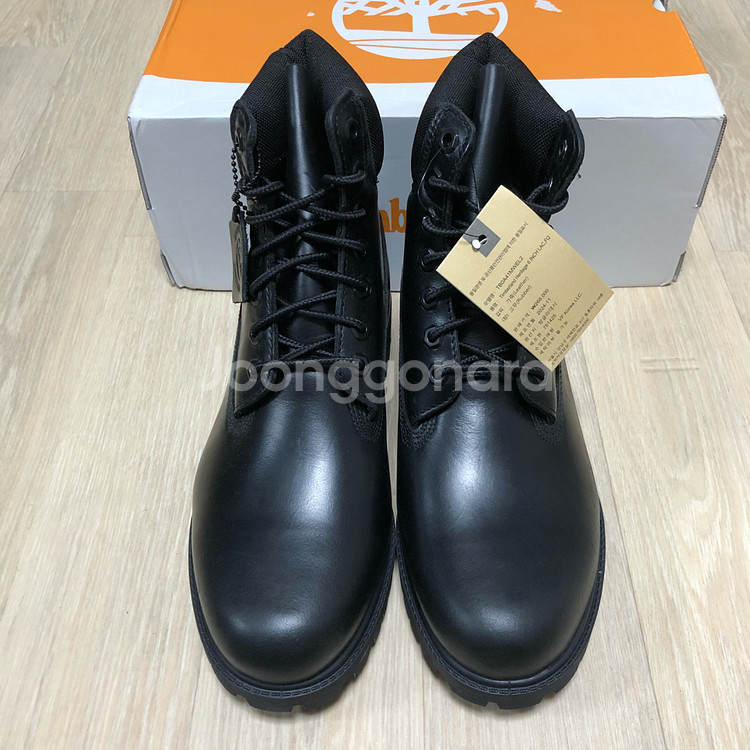 (270) 새상품 팀버랜드 6인치 헤리티지 프리미엄 부츠 풀그레인 레더 블랙--7