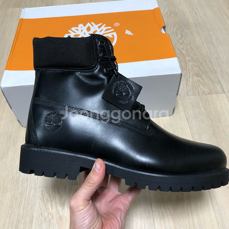 (270) 새상품 팀버랜드 6인치 헤리티지 프리미엄 부츠 풀그레인 레더 블랙--5