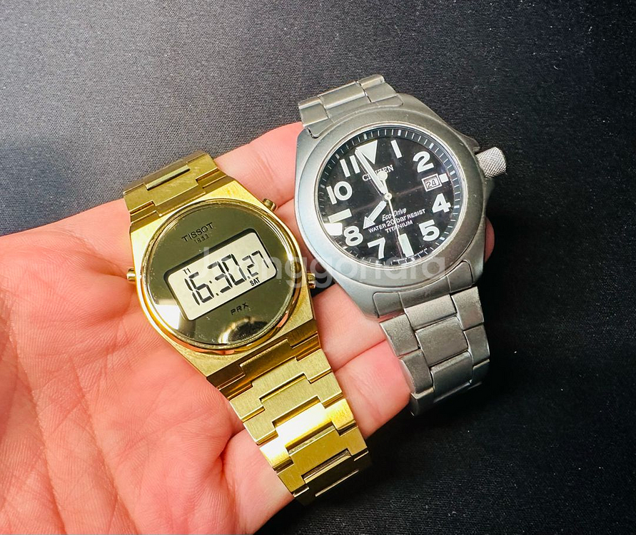 티쏘 PRX 35mm 디지털 금통 쿼츠 시계 판매--9