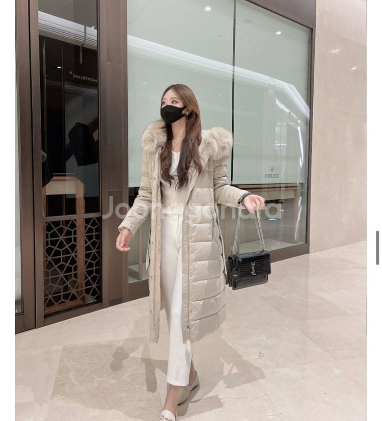 여자 덕다운 롱패딩--0