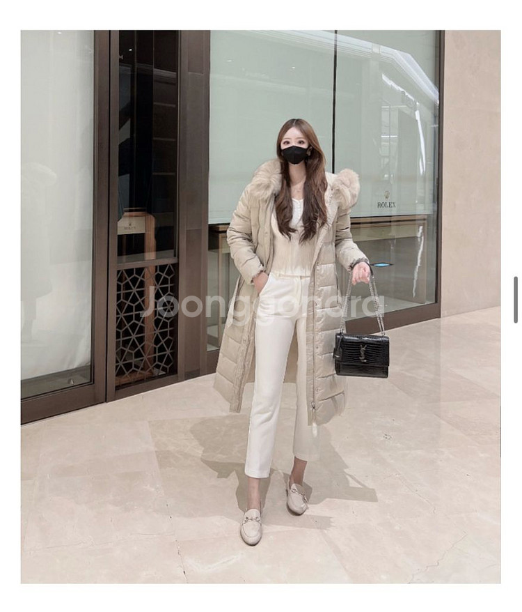 여자 덕다운 롱패딩--1