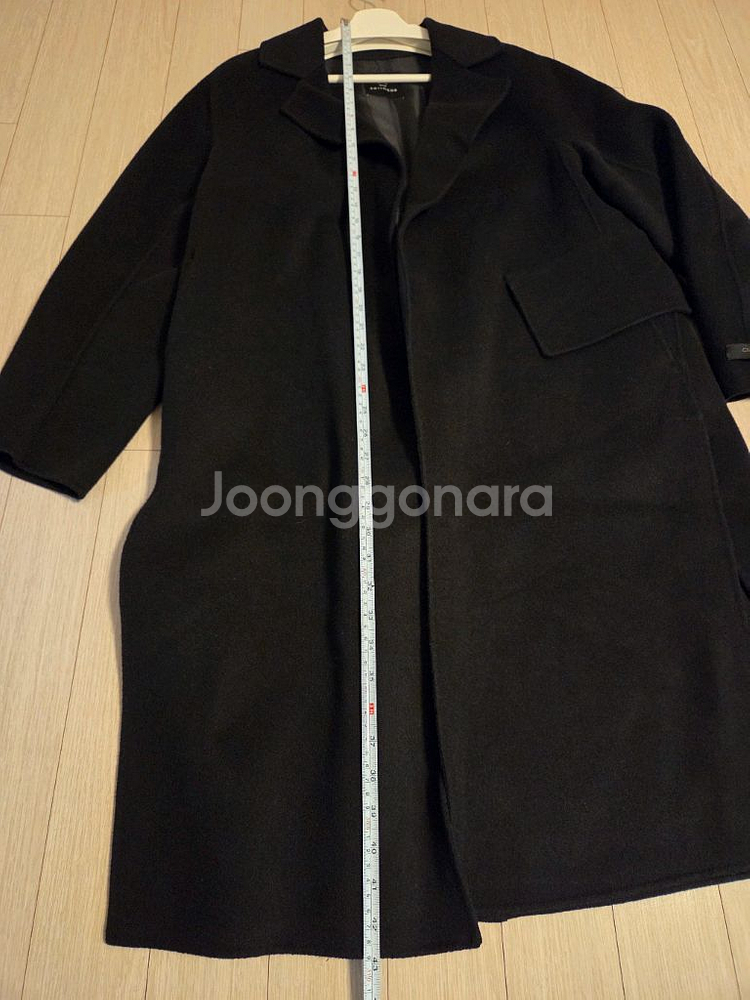 코인코즈 핸드메이드 오버핏 블랙 코트--4