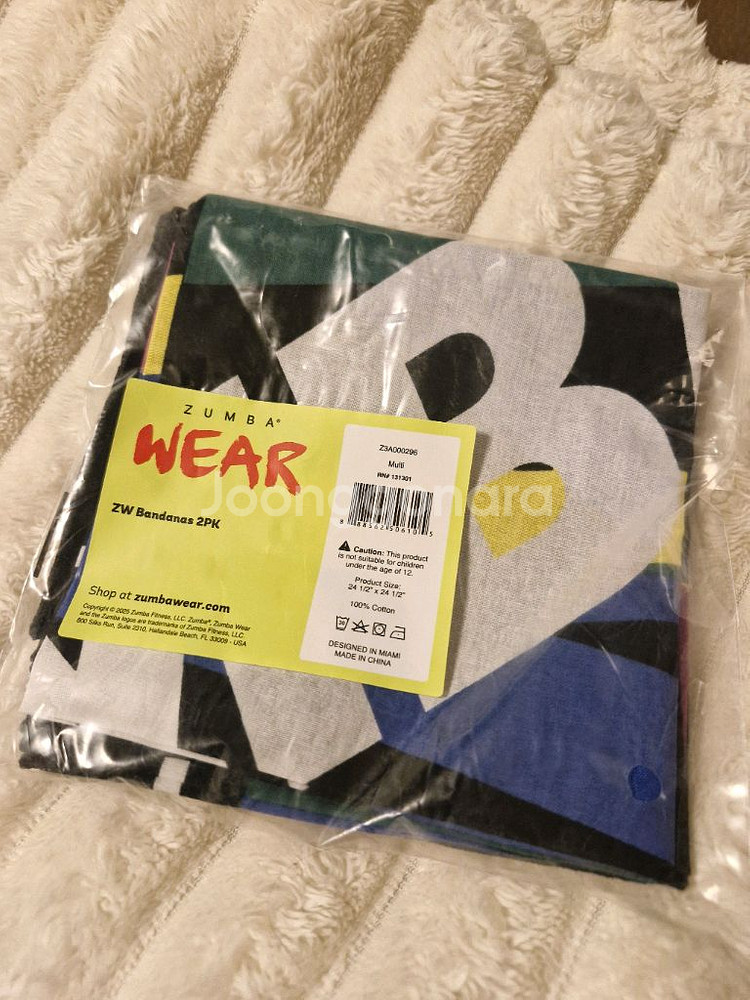 (새상품) 신상 줌바웨어 반다나 손수건 2pcs--1