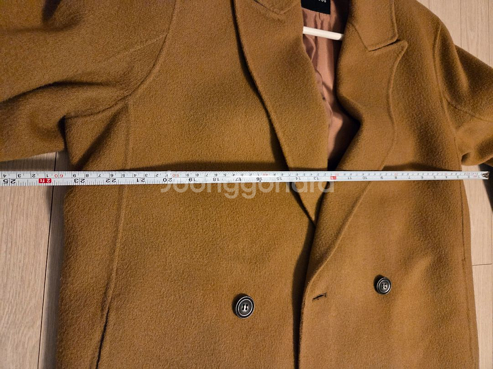 코인코즈 핸드메이드 카멜 오버핏 롱코트--6