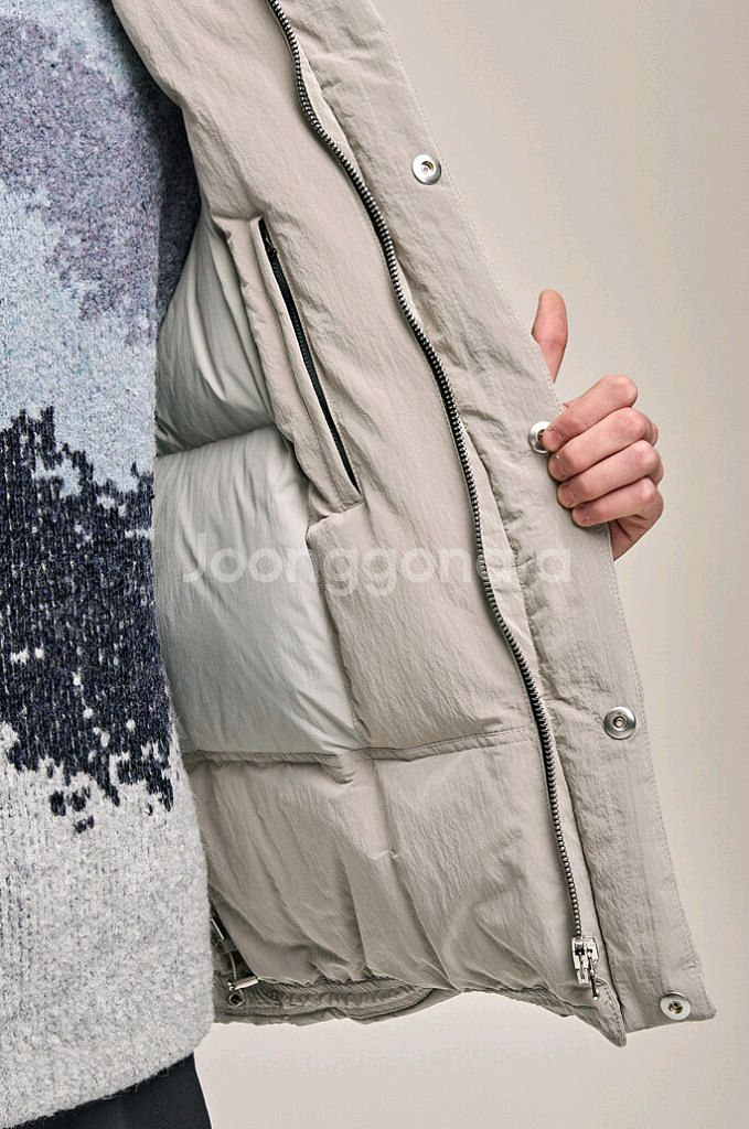 [정품] 타임옴므 24ss 남성 크링클 헝가리구스 패딩 105 size--9