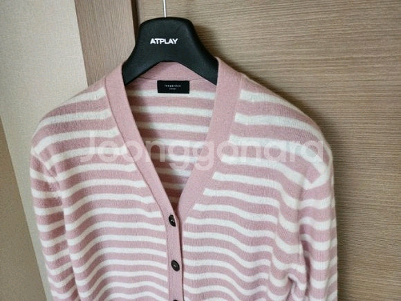 새상품) 캐시미어 스트라이프 가디건--2