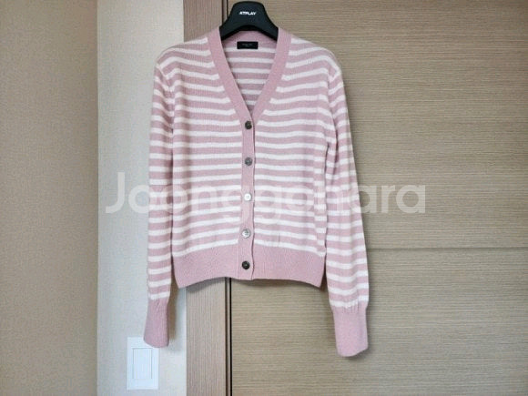 새상품) 캐시미어 스트라이프 가디건--0