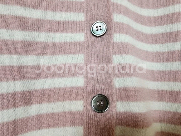 새상품) 캐시미어 스트라이프 가디건--3