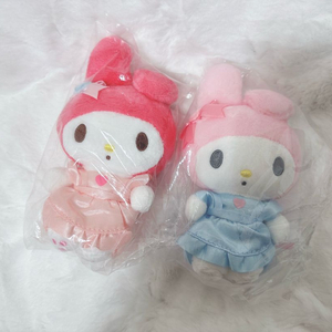 산리오 마이멜로디 인형 50주년 MC 마스코트 핑크 블루 앞치마