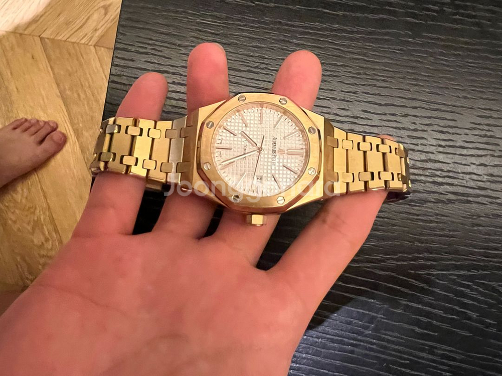 오데마피게15400 로즈골드38mm 흰판--4