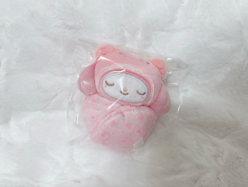 산리오 라테쿠마 베이비 포대기 마스코트 마이멜로디 이미지