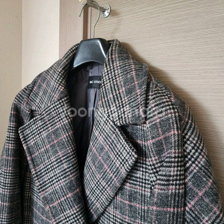 ENC 체크코트 66사이즈--4