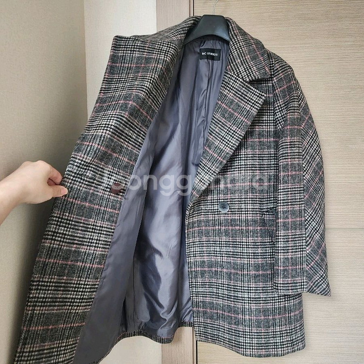 ENC 체크코트 66사이즈--2