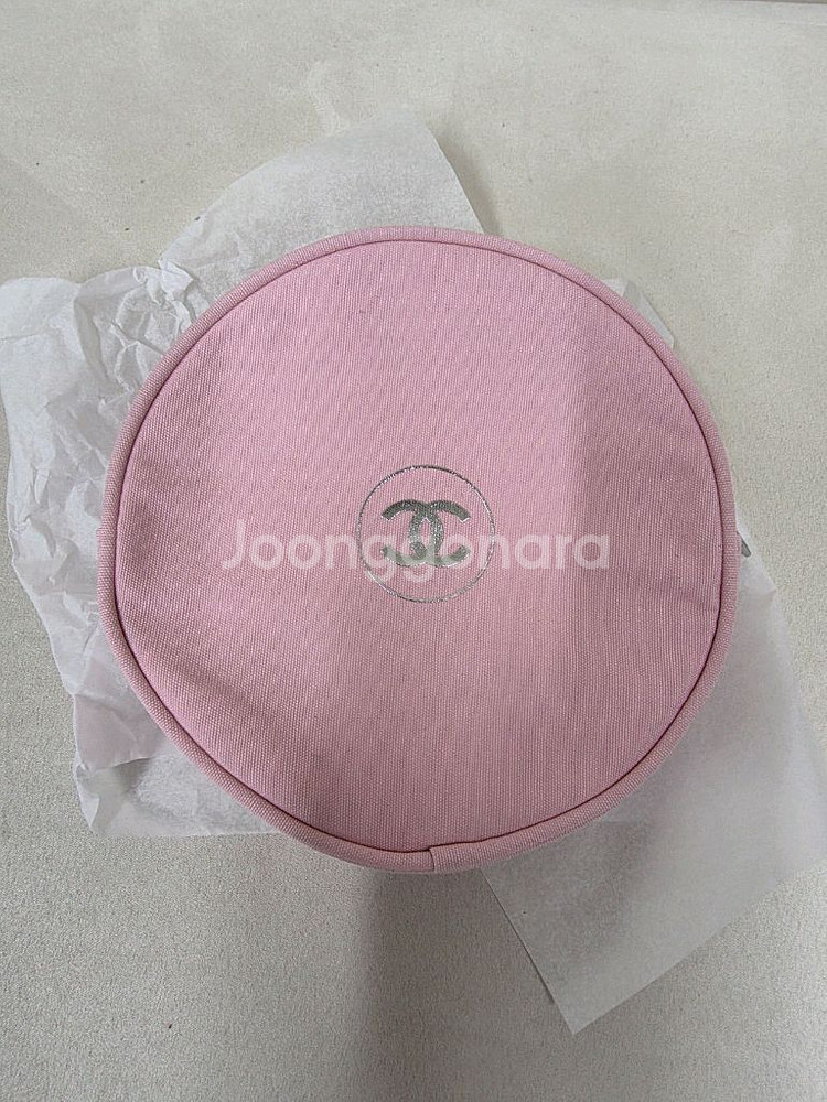 샤넬 메이크업 파우치 핑크색(미사용)--0