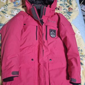 디스커버리 핑크 패딩 100