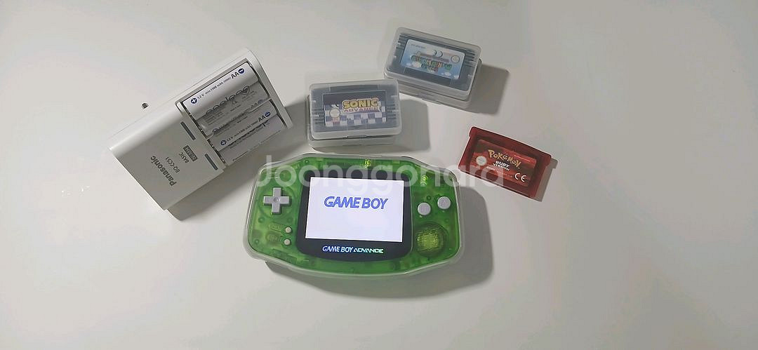 gba게임보이어드밴스백라이트 + 복각게임팩 +배터리충전--0