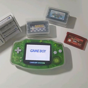 gba게임보이어드밴스백라이트 + 복각게임팩 +배터리충전