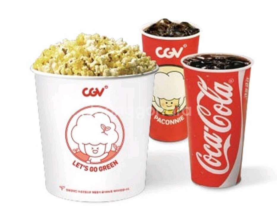 CGV콤보(팝콘L 1+음료M 2) 2개--0