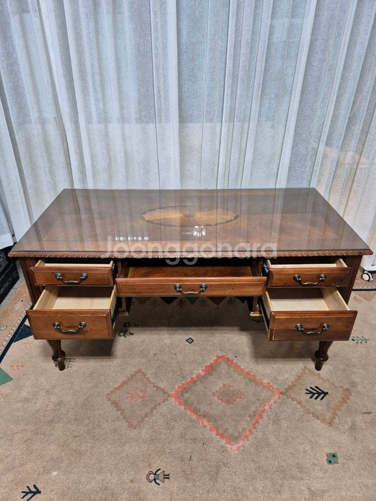 앤틱 클래식 서재용 원목 데스크--2