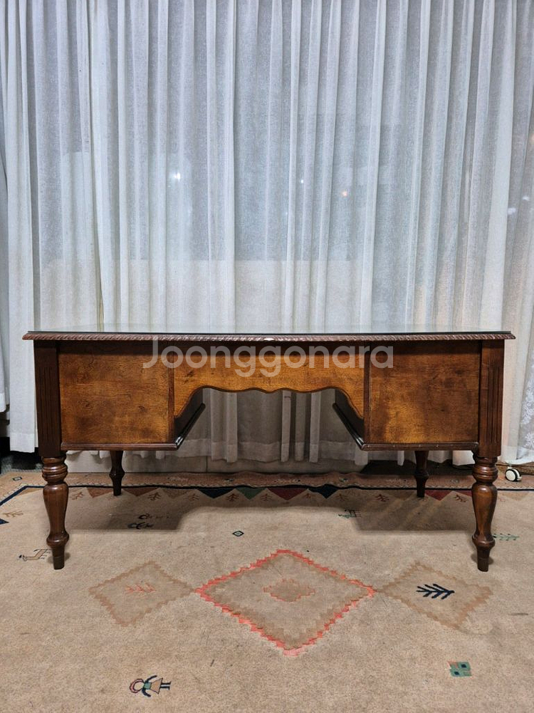 앤틱 클래식 서재용 원목 데스크--9