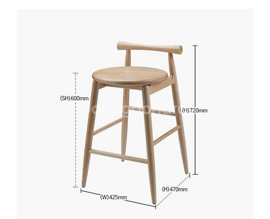 하이퍼스 원목 바의자--3