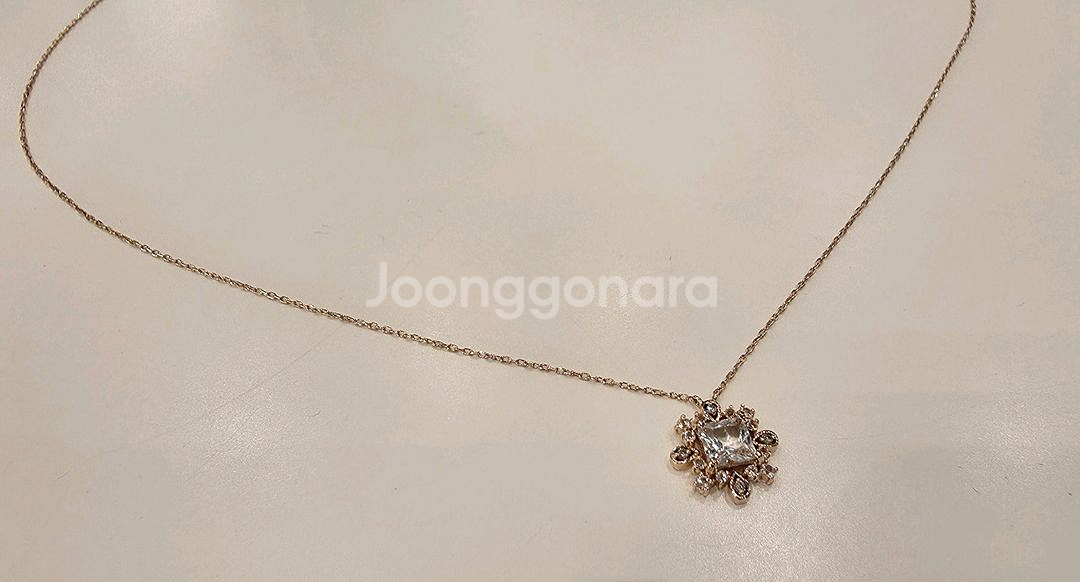 <로즈몽>14k핑크골드_원석 목걸이--1