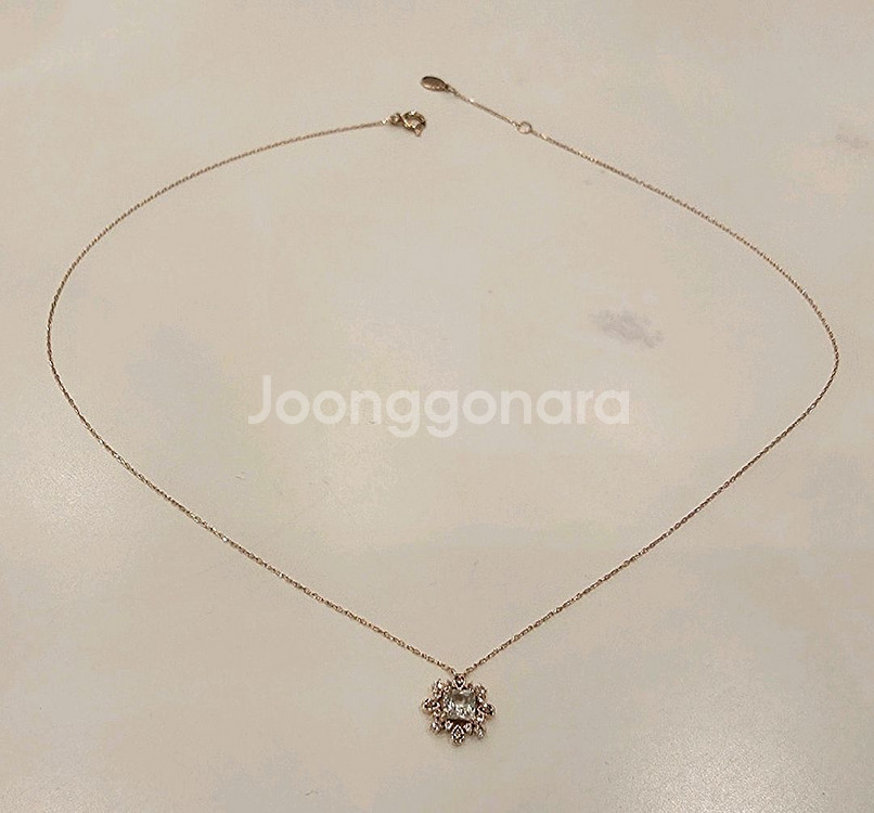 <로즈몽>14k핑크골드_원석 목걸이--2