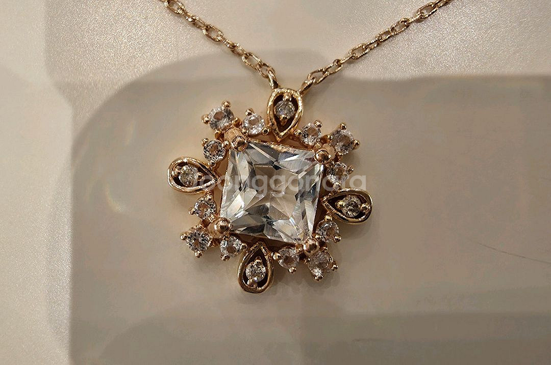 <로즈몽>14k핑크골드_원석 목걸이--3