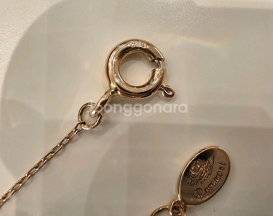 <로즈몽>14k핑크골드_원석 목걸이--5