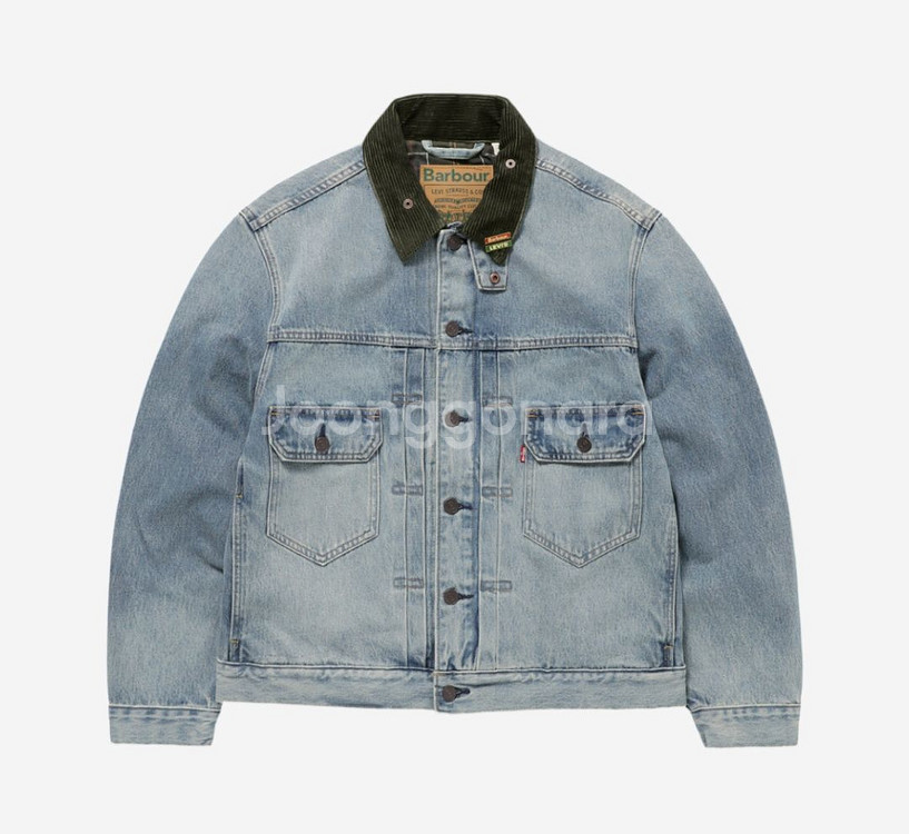 리바이스 바버 트러커 자켓 빈티지 워시드 데님--0