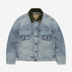 리바이스 바버 트러커 자켓 빈티지 워시드 데님