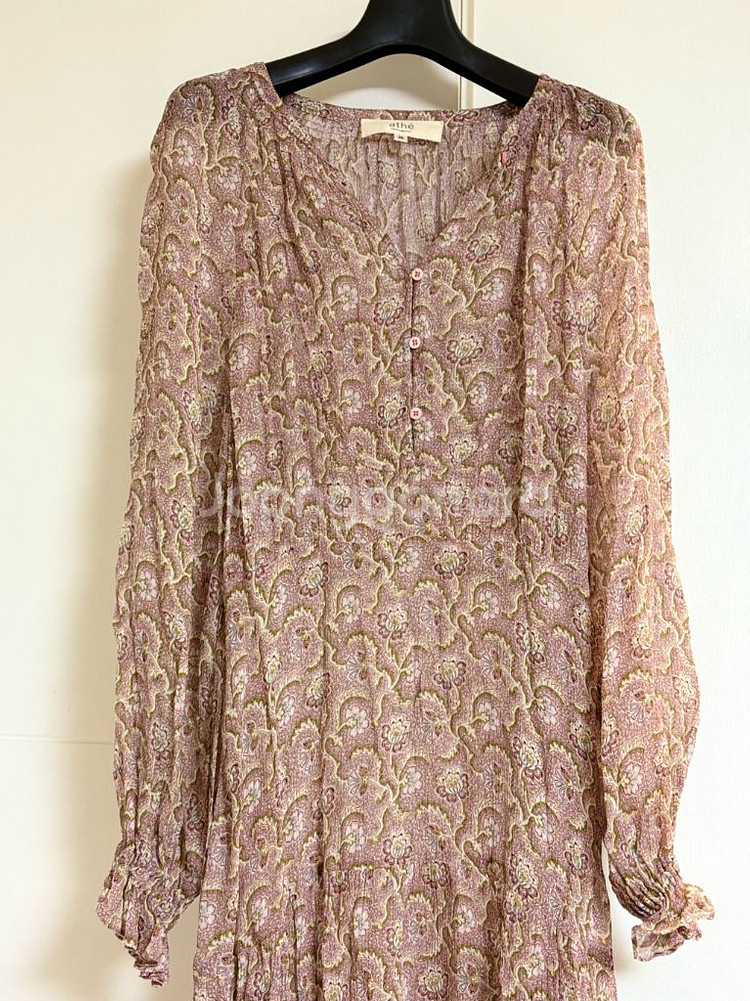 플로럴 패턴 롱 원피스--1